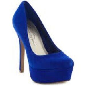 Jessica Simpson Women's Blue Waleo Platform Pumps, size 9.5
